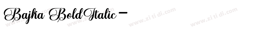 Bajka BoldItalic字体转换